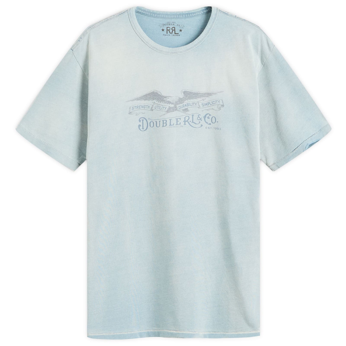 RRL Men's Eagle Graphic T-Shirt in Washed Indigo
