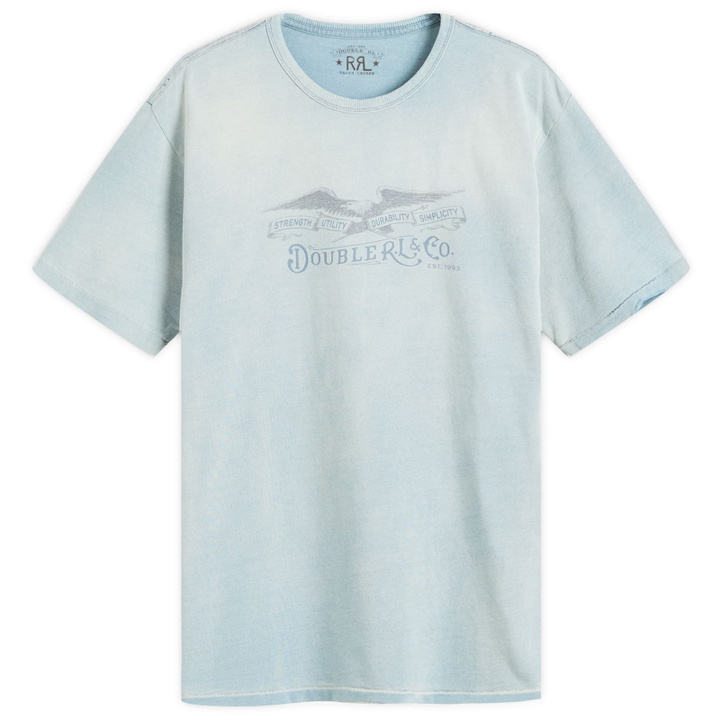 Photo: RRL Men's Eagle Graphic T-Shirt in Washed Indigo