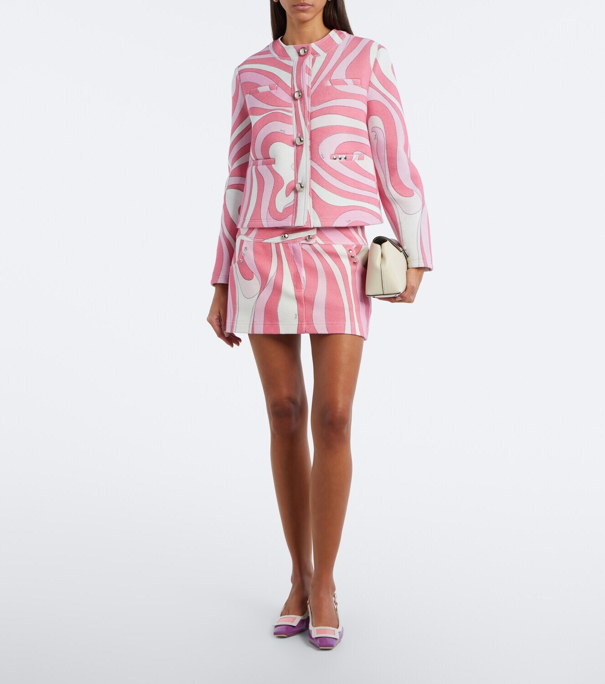 Pucci Marmo cotton-blend terry miniskirt