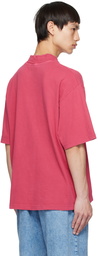 Acne Studios Red Embossed T-Shirt