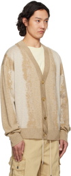 Feng Chen Wang Beige Gradient Jacquard Cardigan