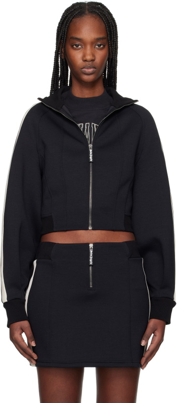 Photo: Palm Angels Black Neoprene Cropped Track Jacket