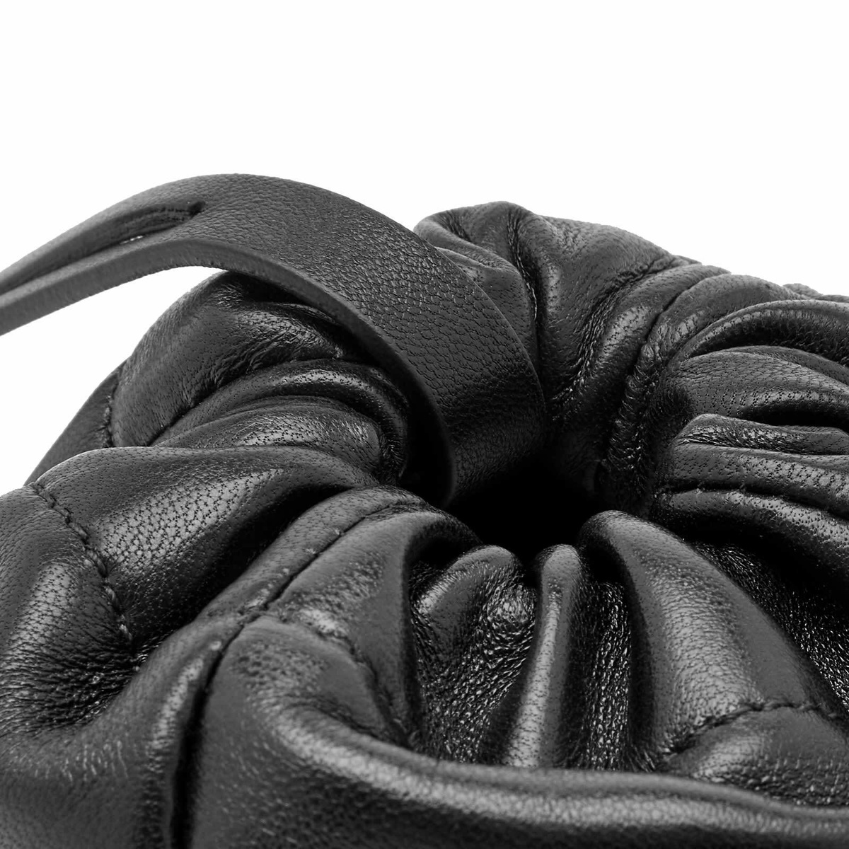 Jil Sander Ripple Pouch Bag in Black