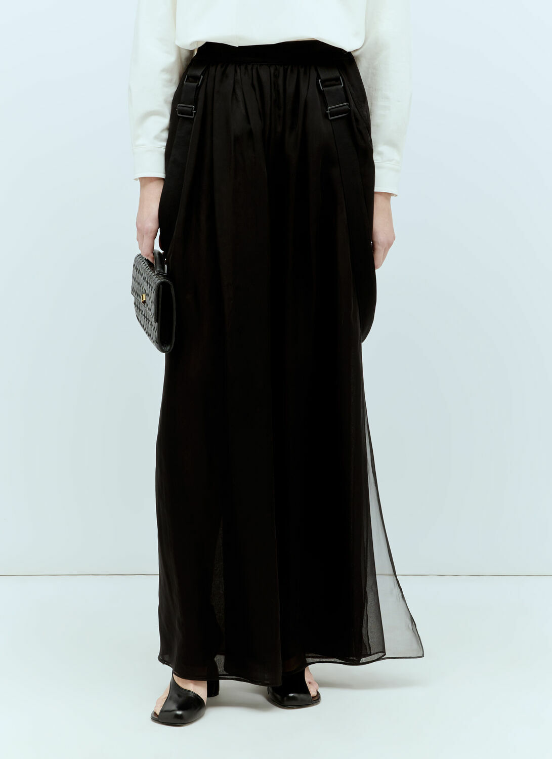 Max Mara Silk Chiffon Maxi Skirt