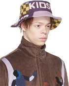KidSuper Purple & Yellow Knit Bucket Hat