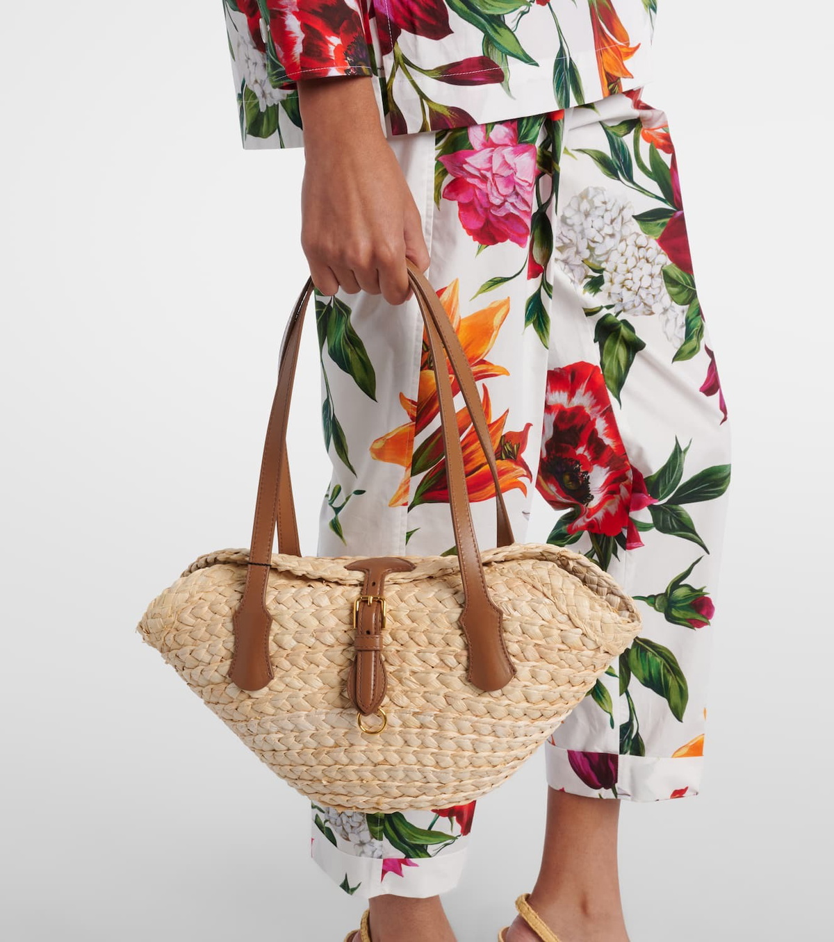 Dolce&Gabbana Capri Small raffia basket bag