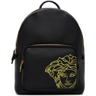 Versace Black Medusa Head Backpack