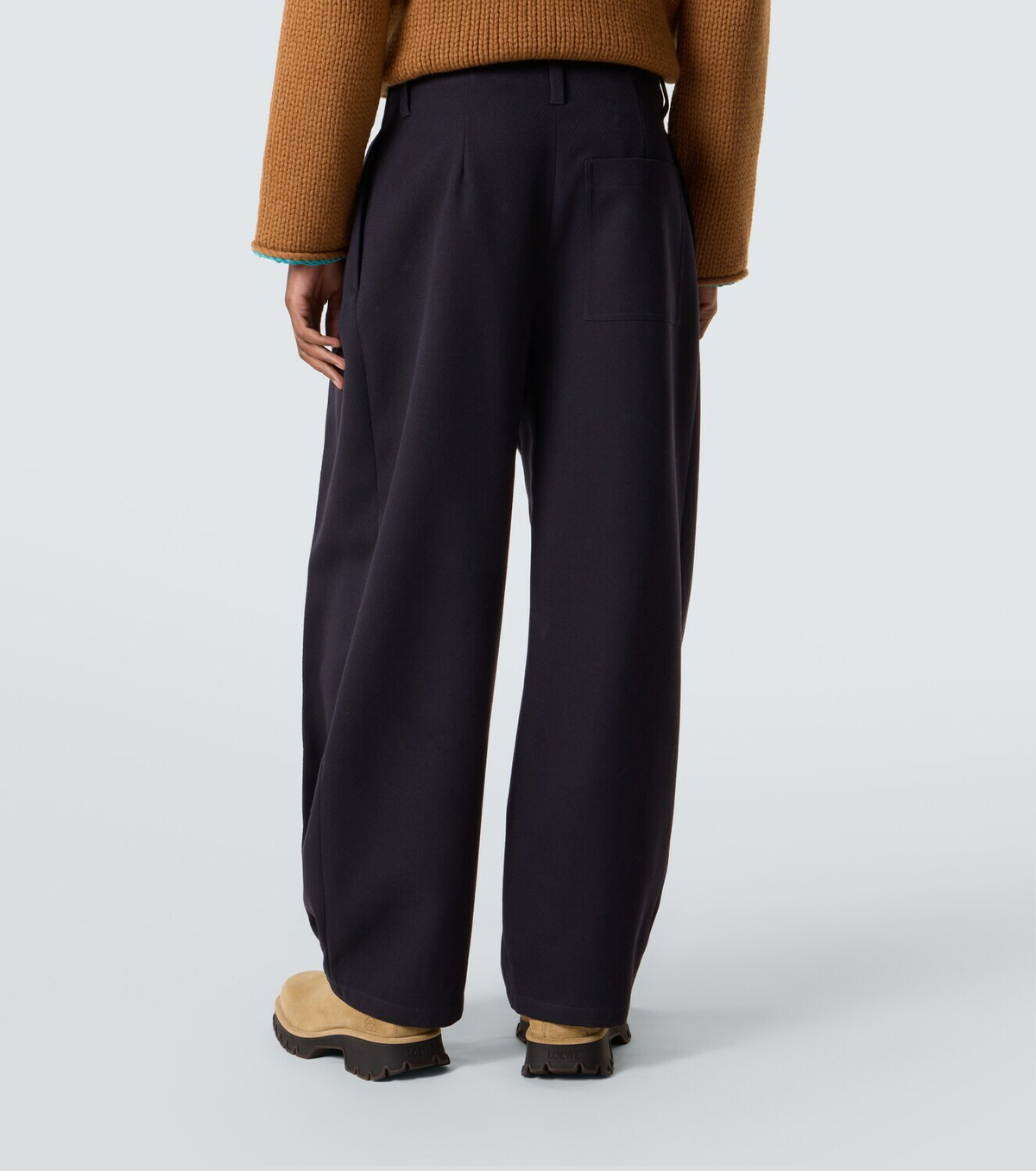 パンツ loewe LA pants LOEWE Belted leather straight-leg pants | NET-A-PORTER