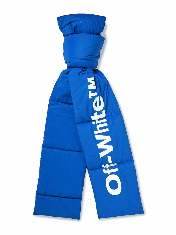 Photo: Off-White - Bounce Logo-Print Quilted Padded Shell Scarf