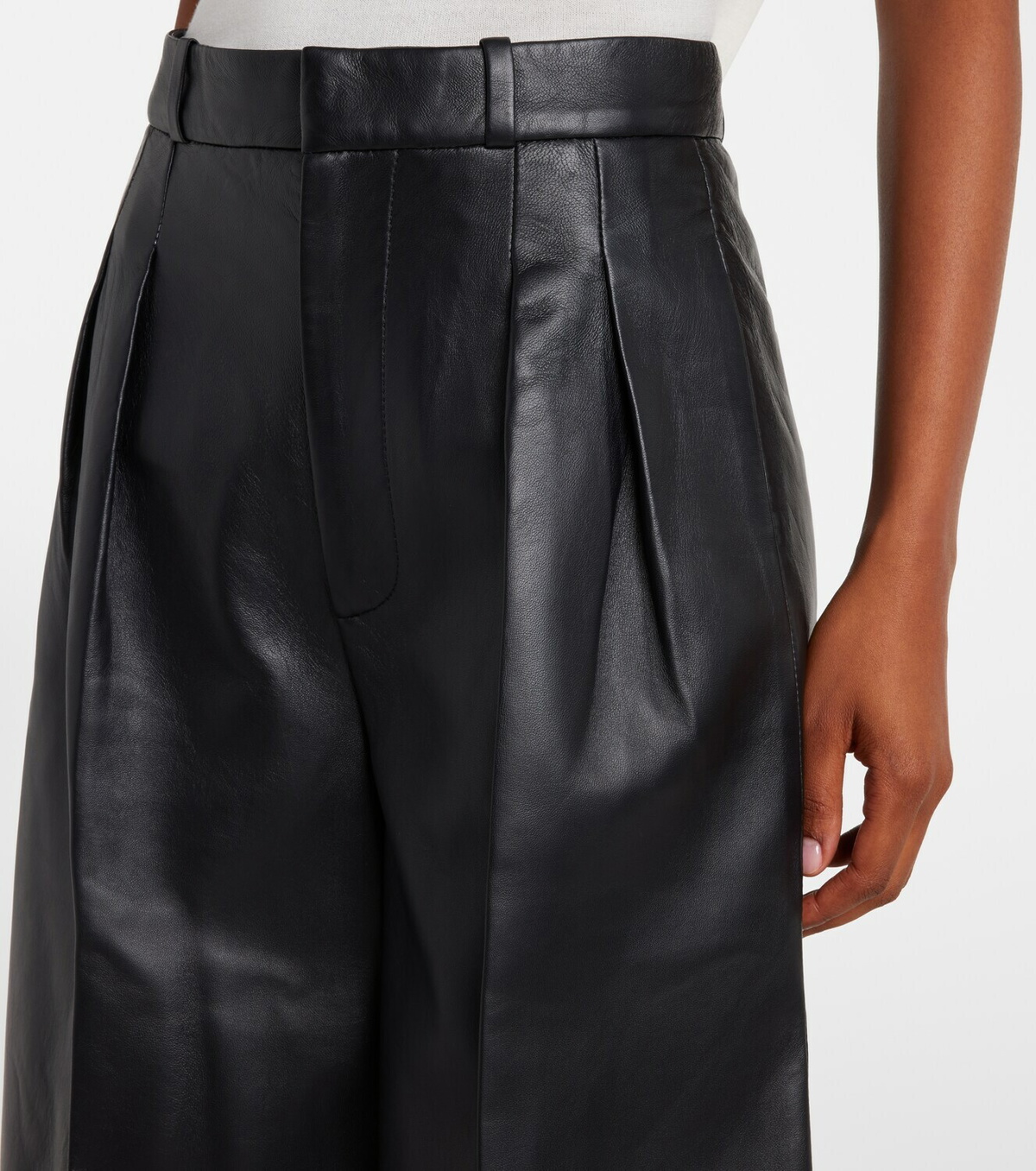 Altuzarra Dash leather barrel-leg pants