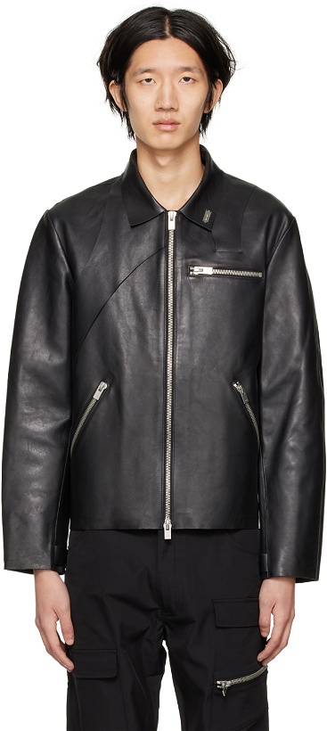 Photo: HELIOT EMIL Black Internment Leather Jacket
