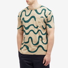 By Parra Men's Sound Waved T-Shirt in Tan