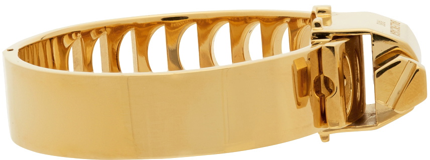 Gold Force logo ribbed metal bracelet  Balenciaga  MATCHESFASHION AU