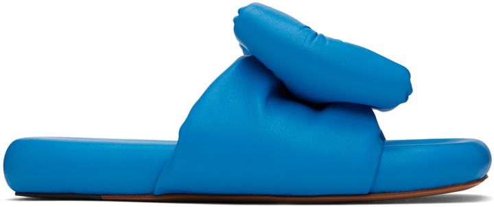Photo: Off-White Blue Bow Padded Slides