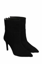 Via Roma 15 High Heels Ankle Boots In Black Suede