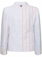 THOM BROWNE - Striped Cotton Oxford Jacket