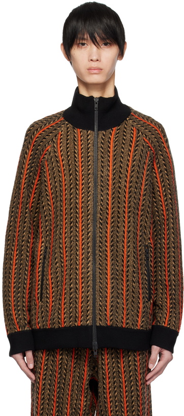 Photo: A PERSONAL NOTE 73 Brown Striped Sweater