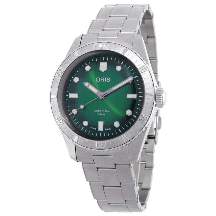 Photo: Oris Divers Sixty-Five Automatic Green Dial Watch 01 400 7774 4057-07 8 19 18