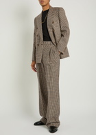 Valentino Garavani Houndstooth Straight-leg Wool Trousers Multicoloured 1