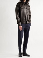 Séfr - Matsy Vegan Textured-Leather Shirt Jacket - Brown