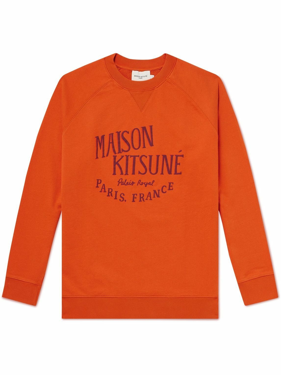 Maison Kitsuné - Palais Royal Logo-Print Cotton-Jersey Sweatshirt ...