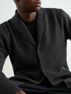 Inis Meáin - Herringbone Merino Wool Cardigan - Gray