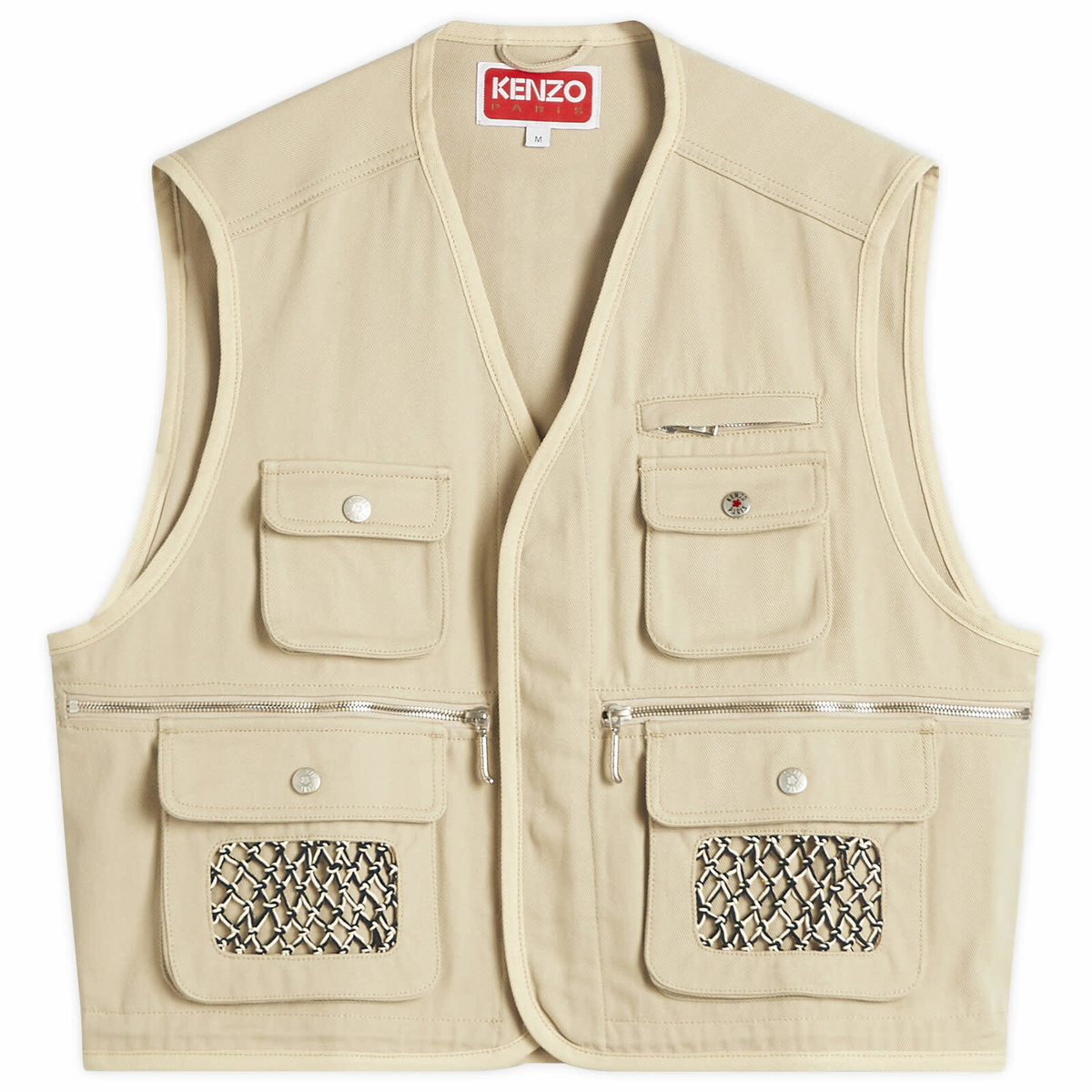 Kenzo Cerulean Blue Cotton Vest Kenzo