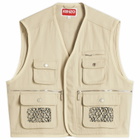 Kenzo Men's Workwear Gilet in Beige