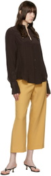 Maiden Name SSENSE Exclusive Brown Odette Shirt