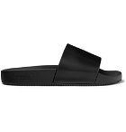 Saturdays NYC - Logo-Embossed Leather Slides - Black