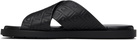 Ferragamo Black Monogram Sandals