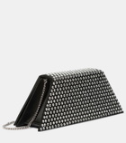 Amina Muaddi Superamini Yigit embellished satin clutch