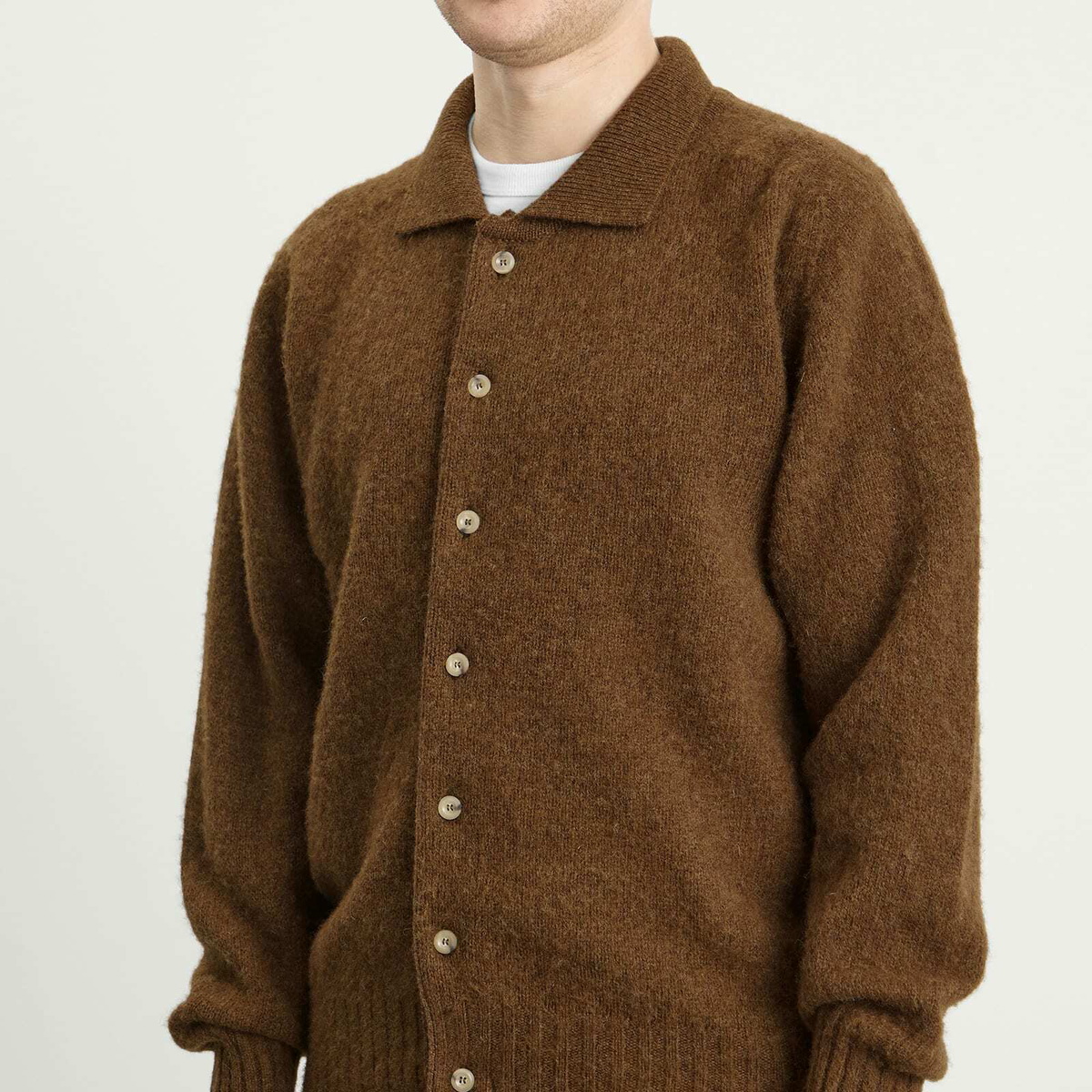 Howlin by Morrison Men's Howlin' Creatures Of The Howlin' Moon Polo Cardigan in Nuts