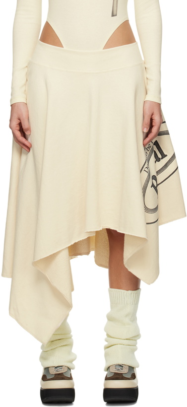 Photo: TheOpen Product Beige Asymmetric Midi Skirt
