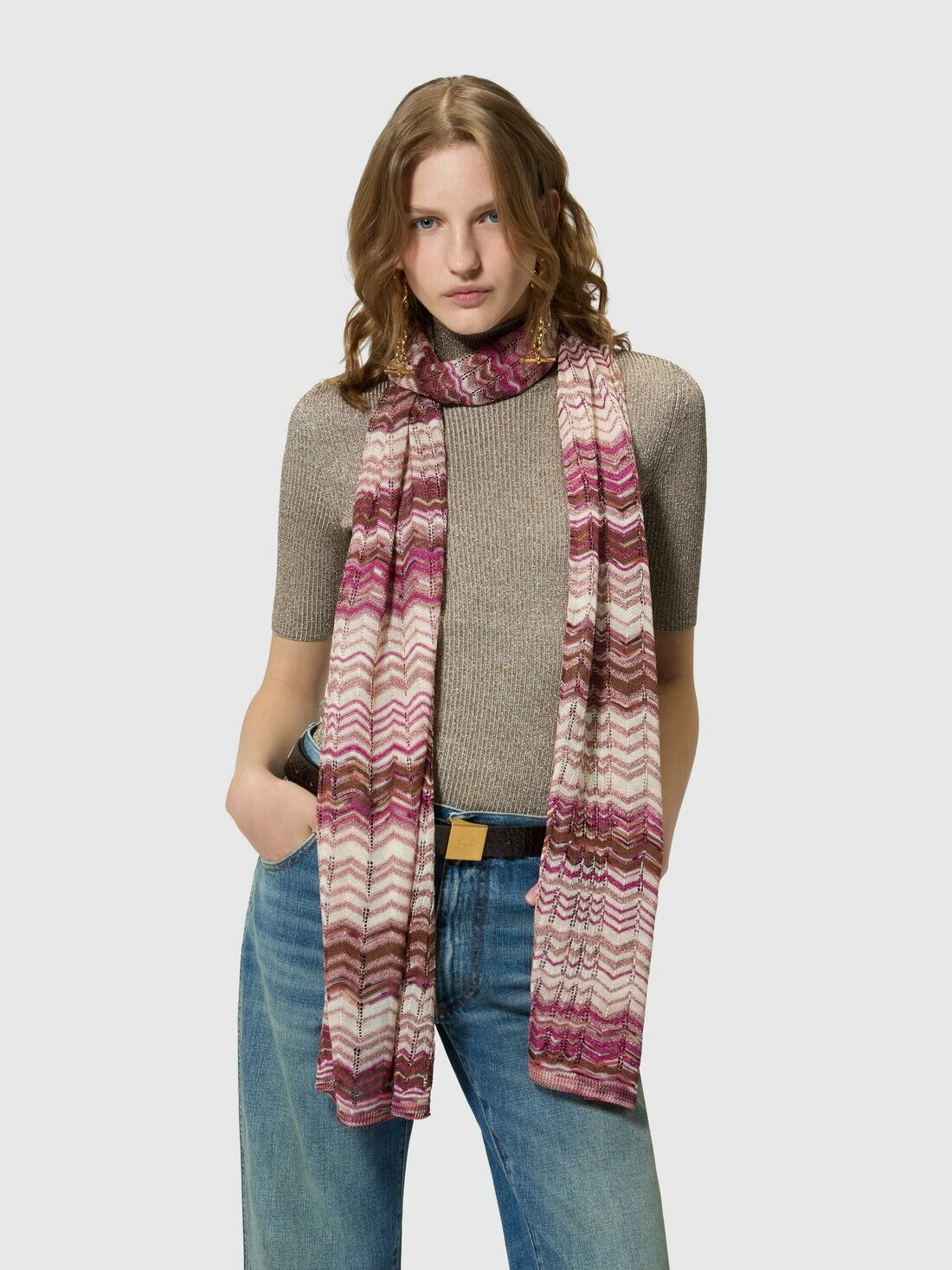 Missoni - Openwork viscose-blend scarf, Women, Multicoloured