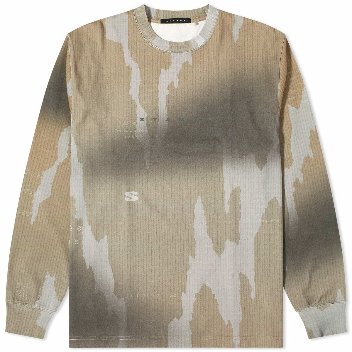 Photo: Stampd Men's Long Sleeve Sublimated T-Shirt in Ikat Camo