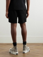 Local Authority LA - LA Slash Straight-Leg Logo-Embroidered Cotton-Jersey Shorts - Black