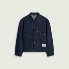 Dime Men's Pleated Denim Jacket in Indigo