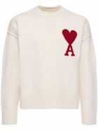 AMI PARIS - Logo Wool Knit Crewneck Sweater