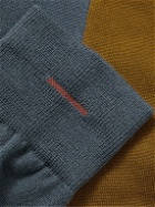 Loro Piana - Colour-Block Wool Socks - Brown