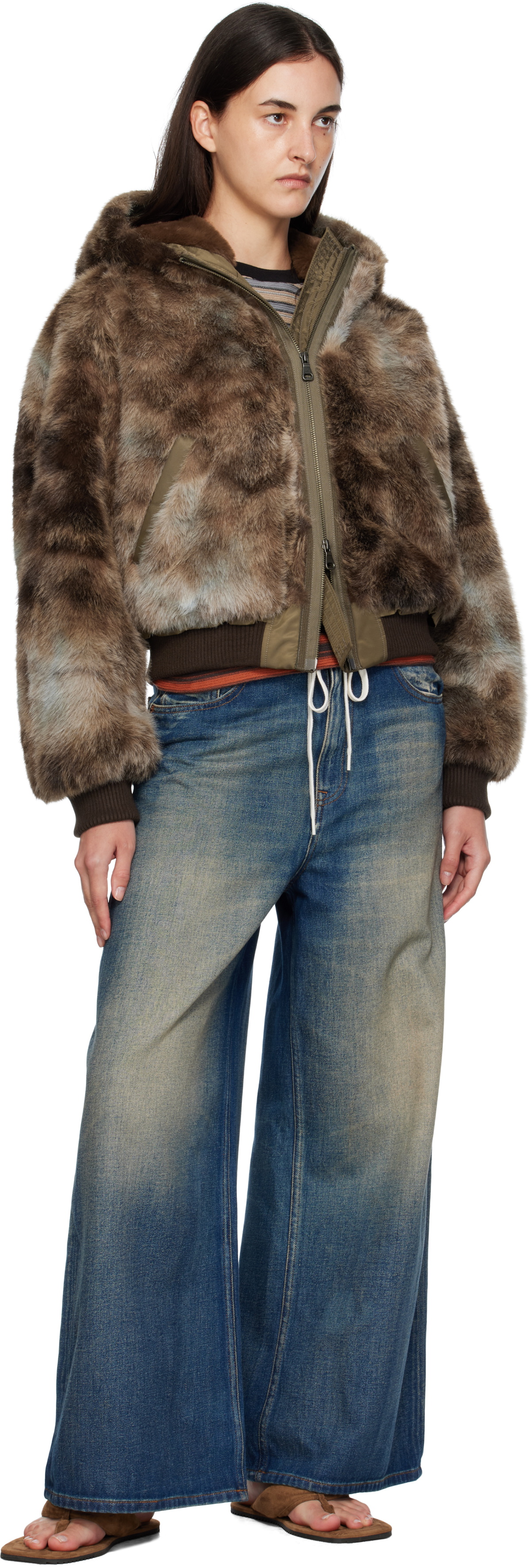 Andersson Bell Brown Vanessa Faux-Fur Jacket