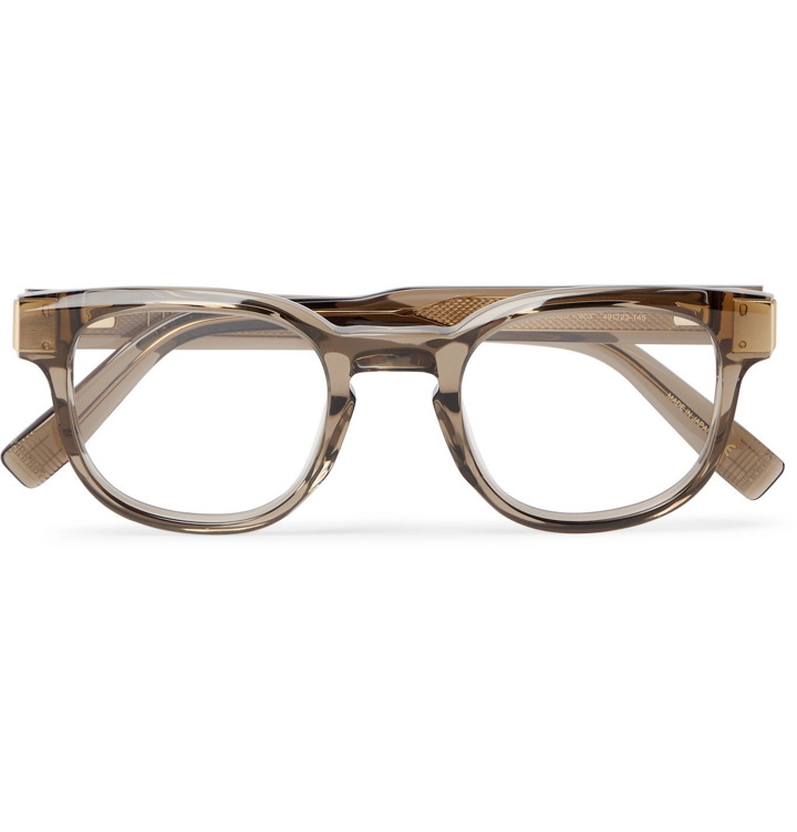 Photo: DUNHILL - Square-Frame Acetate and Gold-Tone Optical Glasses - Brown