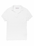 Orlebar Brown - Slim-Fit Camp-Collar Cotton-Terry Polo Shirt - White