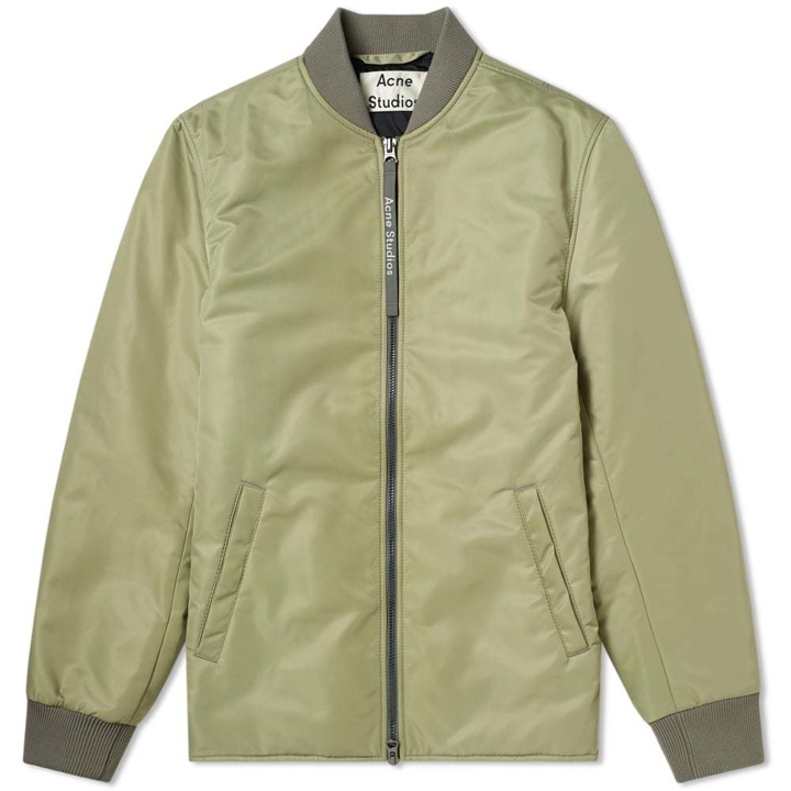 Photo: Acne Studios Nylon Bomber Jacket Stone Grey