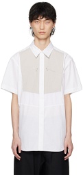 FUMITO GANRYU White Kinetic Bosom Shirt