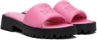 Marc Jacobs Pink 'The Lug Sole Slide' Sandals