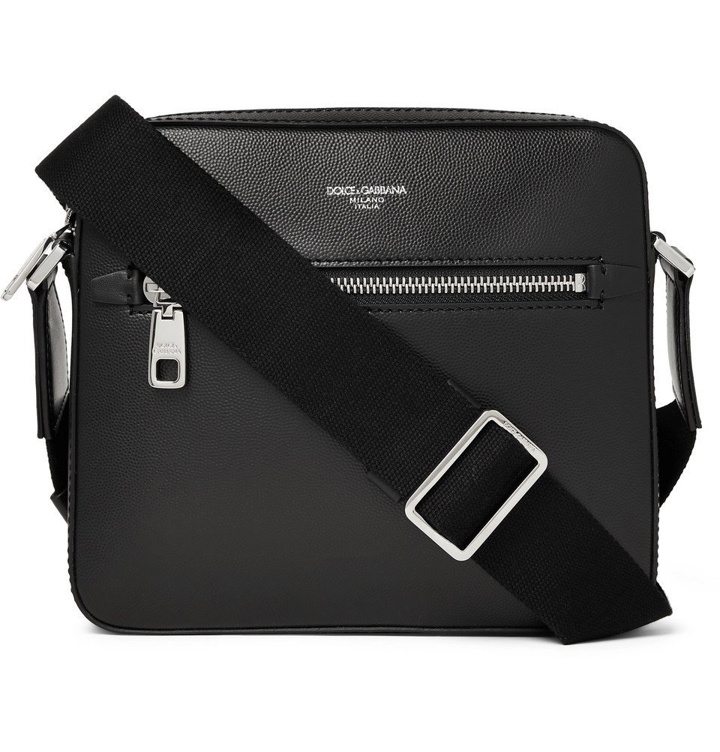 Photo: Dolce & Gabbana - Pebble-Grain Leather Messenger Bag - Black