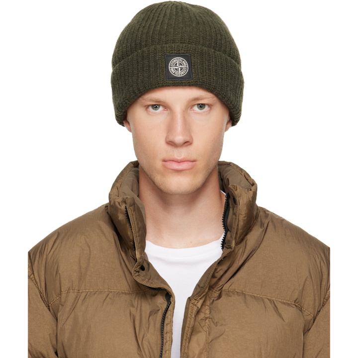 Photo: Stone Island Green N100012 Light RWS Geelong Wool Beanie