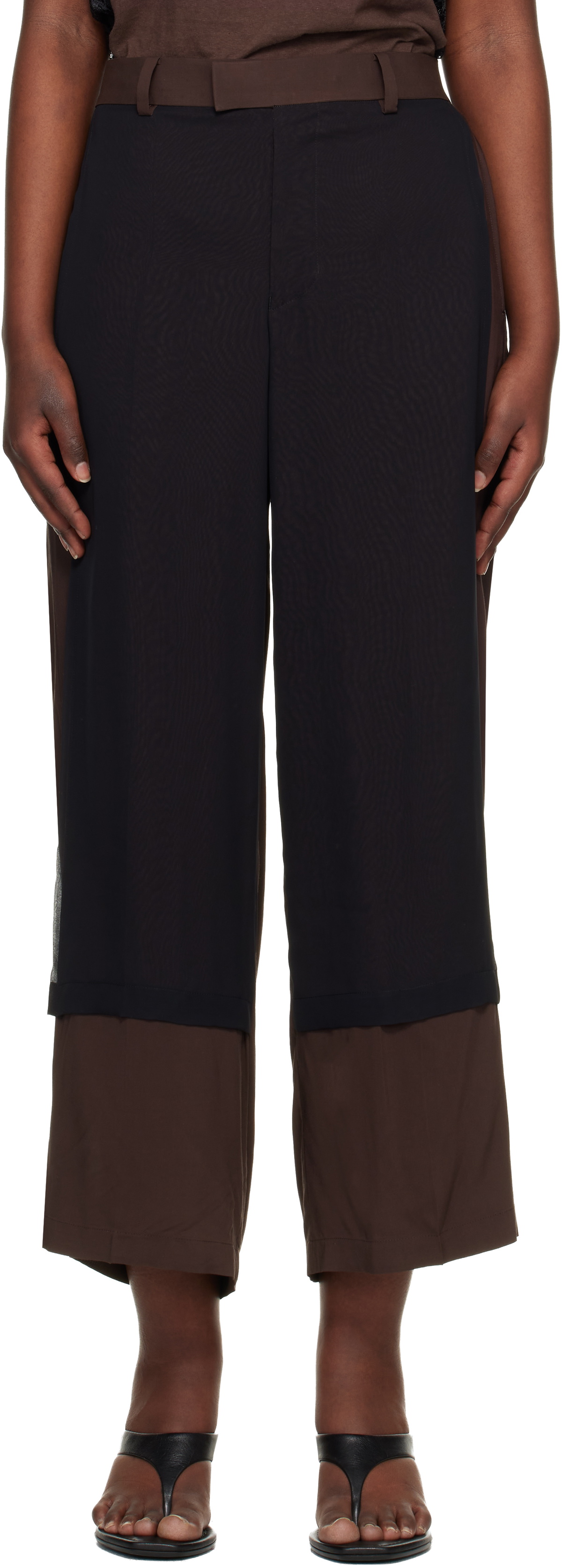 UNDERCOVER Brown & Black UP1F1510-2 Trousers