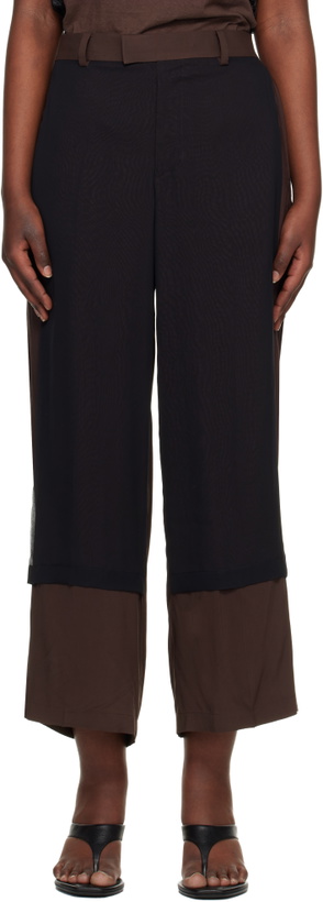 Photo: UNDERCOVER Brown & Black UP1F1510-2 Trousers